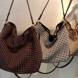 Canvas Embroidery Tote Bag for Women Large Capacity