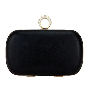 Silk Red Diamond Clutch Shoulder Chain Bridal Handbag