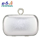 Silk Red Diamond Clutch Shoulder Chain Bridal Handbag