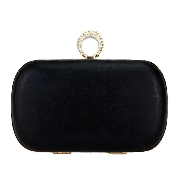 Silk Red Diamond Clutch Shoulder Chain Bridal Handbag