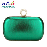 Silk Red Diamond Clutch Shoulder Chain Bridal Handbag