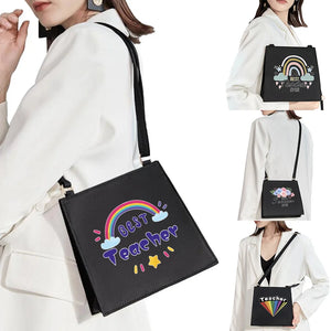 Cartoon Teacher Pattern Printing Shoulder Bag for Women