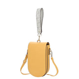 Small Crossbody Bag Women Mini PU Leather Shoulder Messenger Bag Yellow
