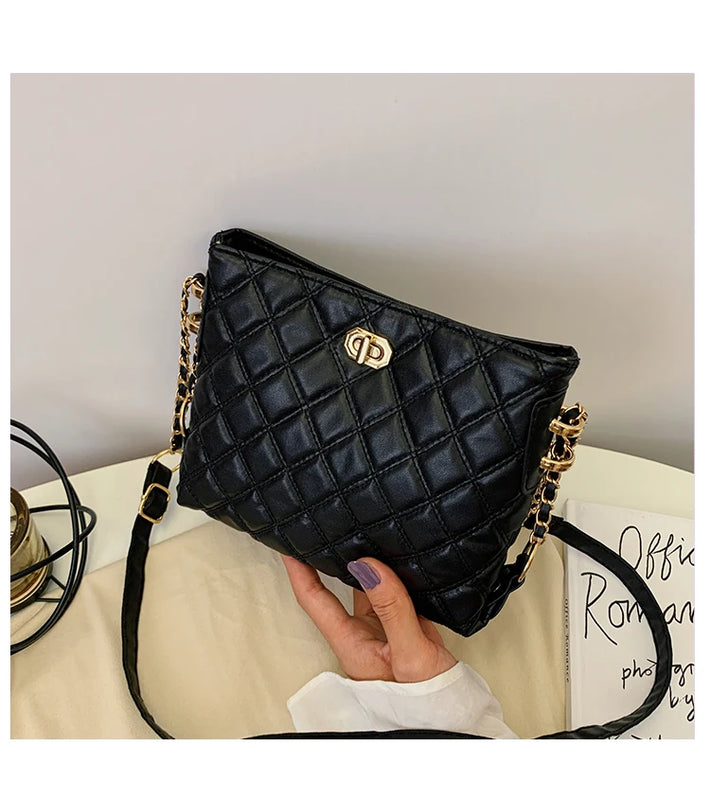 Soft Leather Shoulder Bag Chain Crossbody Large Capacity