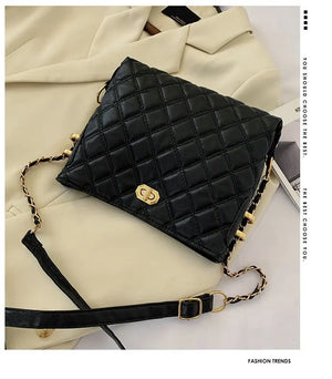 Soft Leather Shoulder Bag Chain Crossbody Large Capacity