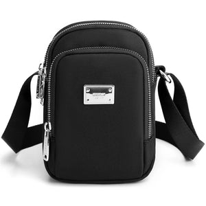 Solid Collection Crossbody Bag Lightweight Nylon Shoulder Bag