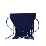 Frosted Tassel One Shoulder Triangle Bag