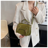 Women's Small Square Bag One Shoulder Cross Body Solid Portable