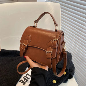 Women's Small Square Bag One Shoulder Cross Body Solid Portable