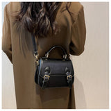 Women's Small Square Bag One Shoulder Cross Body Solid Portable