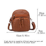 Vintage Leather Cross-body Bag Women Retro Shoulder Earphone Hole