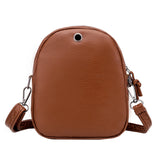 Vintage Leather Cross-body Bag Women Retro Shoulder Earphone Hole