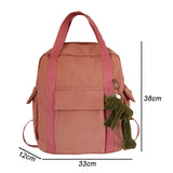 Waterproof Nylon Backpack for Teenage Girl Shoulder Travel Bag School