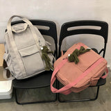 Waterproof Nylon Backpack for Teenage Girl Shoulder Travel Bag School