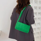 Quilted Women Shoulder Bag Winter Nylon Shopper Crossbody Handbag