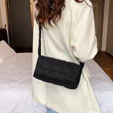 Quilted Shoulder Bag Winter Nylon Crossbody Handbag