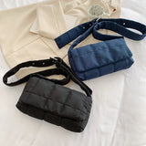 Quilted Nylon Shoulder Bag Crossbody Handbag
