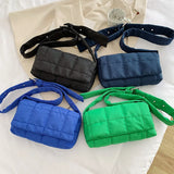 Cotton Shoulder Bags Quilted Shopper Bags Winter Crossbody Handbags