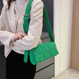 Quilted Shoulder Bag Winter Nylon Crossbody Handbag