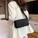 Cotton Shoulder Bags Quilted Shopper Bags Winter Crossbody Handbags