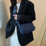 Quilted Nylon Crossbody Handbag Winter Shoulder Bag