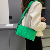 Cotton Shoulder Bags Quilted Shopper Bags Winter Crossbody Handbags