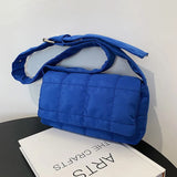 Cotton Shoulder Bags Quilted Shopper Bags Winter Crossbody Handbags