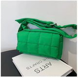 Cotton Shoulder Bags Quilted Shopper Bags Winter Crossbody Handbags