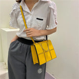 Splicing Small Square Bag Chain Shoulder Handbag