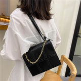 Splicing Small Square Bag Chain Shoulder Handbag