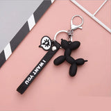 Stereo Balloon Dog Keychain Key ring Cute Cartoon Mobile Phone Bag Car Pendant