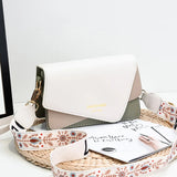 Women's Small Square Bag Messenger Shoulder Bag All-match Contrast