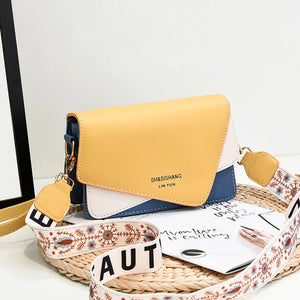 Women's Small Square Bag Messenger Shoulder Bag All-match Contrast