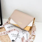Women's Small Square Bag Messenger Shoulder Bag All-match Contrast