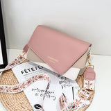 Women's Small Square Bag Messenger Shoulder Bag All-match Contrast