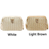 Straw Crossbody Bag Boho Woven Summer Beach Shoulder Handbag
