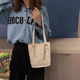 Straw Woven Casual Bucket Bag Woman