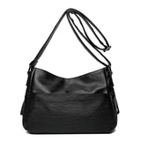 Women High Capacity Handbags Multi-pocket Shoulder Bags Soft PU Leather