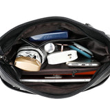 Women High Capacity Handbags Multi-pocket Shoulder Bags Soft PU Leather