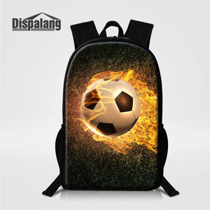 Football Boy School Backpack 16 Inch Big Bookbag