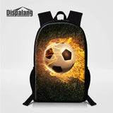 Football Boy School Backpack 16 Inch Big Bookbag