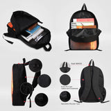 Football Boy School Backpack 16 Inch Big Bookbag