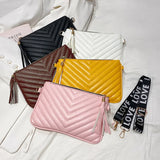 Tassel Small Messenger Bag Embroidered Female Shoulder Crossbody Bag