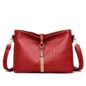 Tassel Women Handbags European Leather Ladies Shoulder Bags