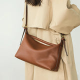 Women Shoulder Bags PU Leather Multi-function Zipper Big Pockets