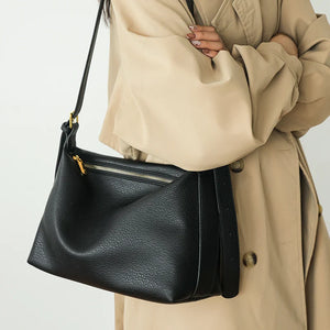 Women Shoulder Bags PU Leather Multi-function Zipper Big Pockets