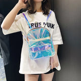 Transparent Laser Backpack PVC Ita Bag Student Harajuku School Bag