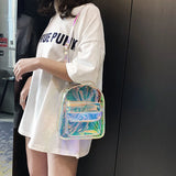 Transparent Laser Backpack PVC Ita Bag Student Harajuku School Bag