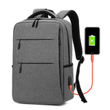 Solid Travel Schoolbag Charging Backpack Business Large-capacity
