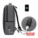Solid Travel Schoolbag Charging Backpack Business Large-capacity